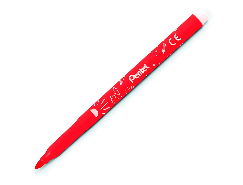 BOITE DE 18 FEUTRES DE COLORIAGE PENTAL ENCRE ULTRA  LAVABLE POINTE MOYENNE 3,9MM