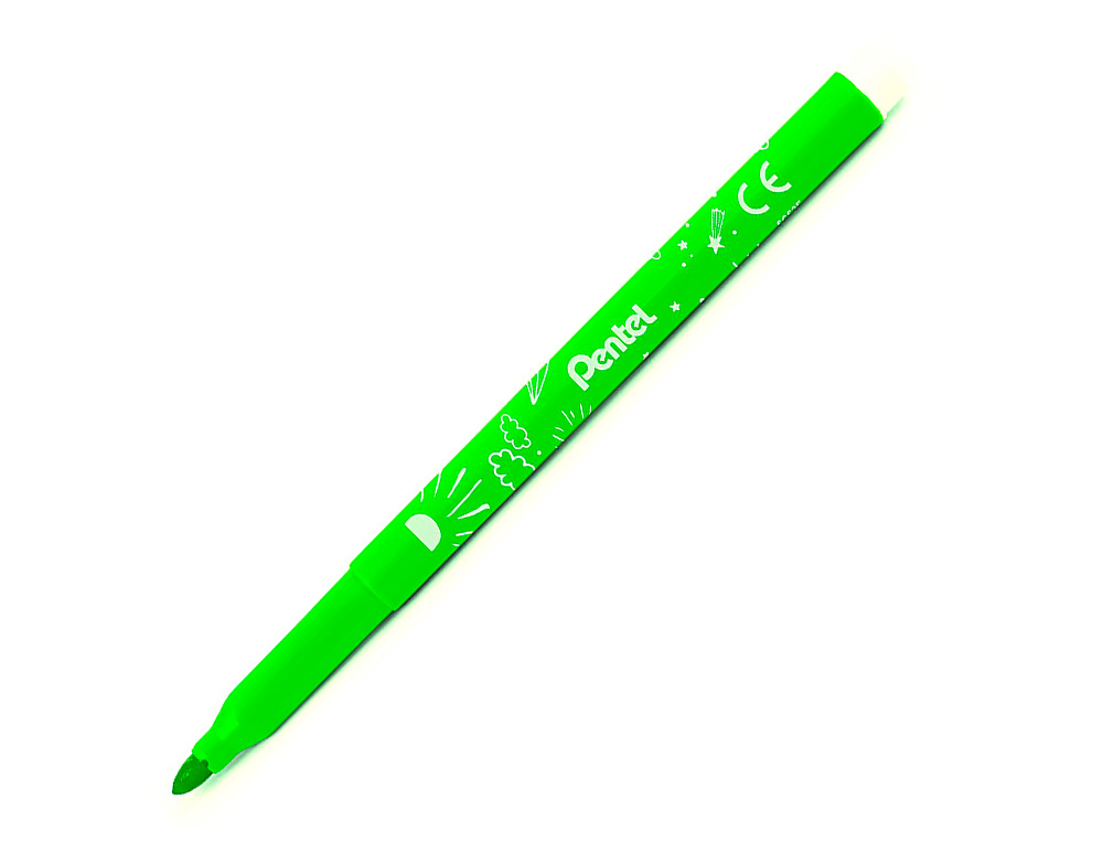 BOITE DE 24 FEUTRES DE COLORIAGE PENTAL ENCRE ULTRA  LAVABLE POINTE MOYENNE 3,9MM