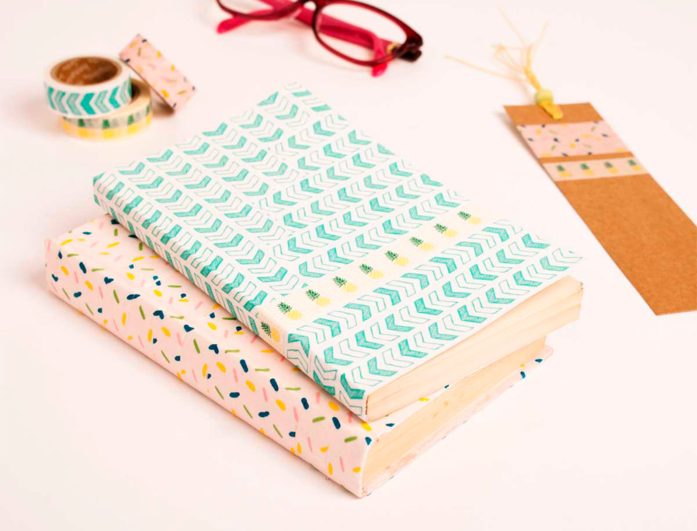 SET DE 6 RUBANS MASKING TAPE WASHI FOIL SERIE METAL