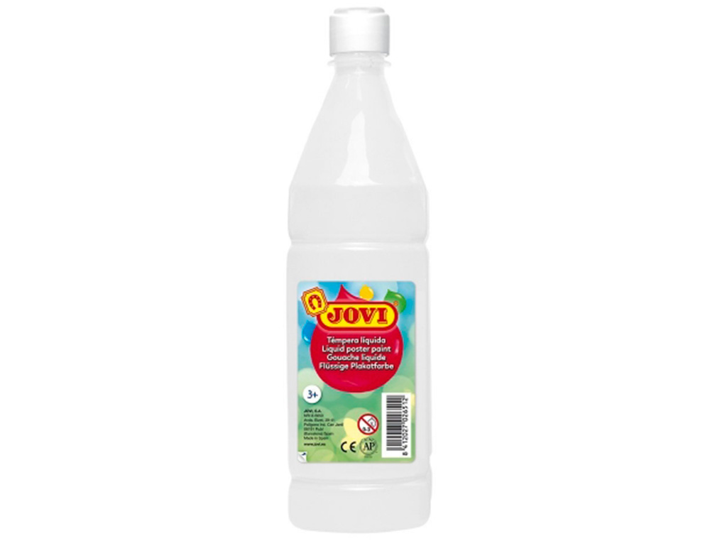 GOUACHE JOVI LIQUIDE BOUTEILLE 1000 ML. BLANC.