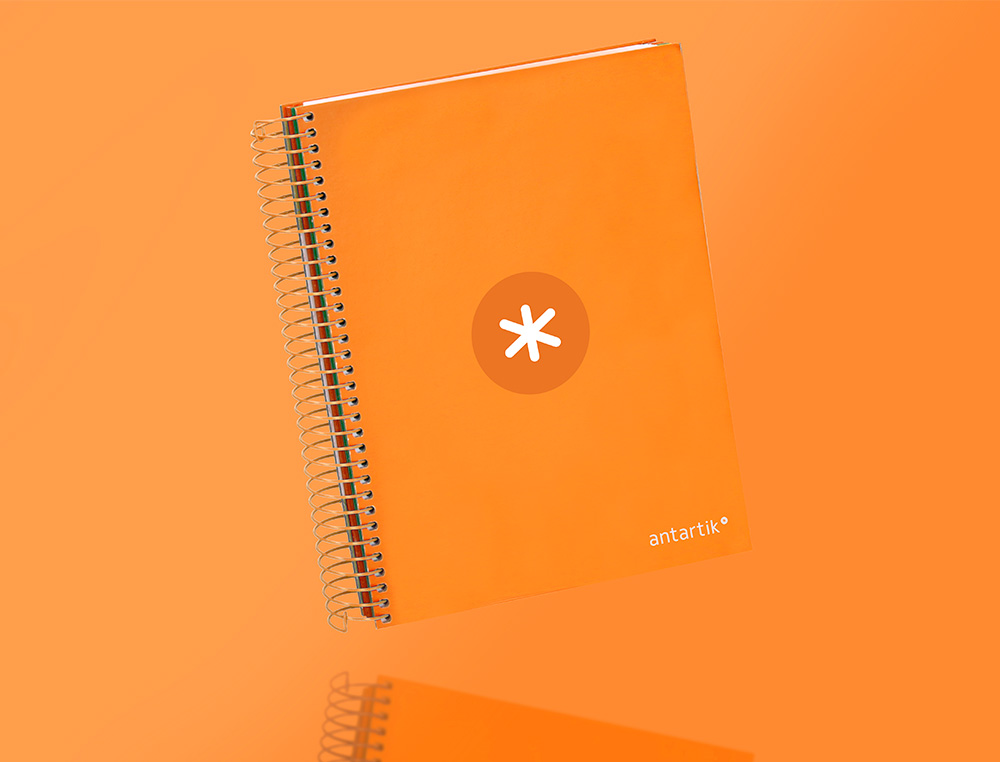 CAHIER SPIRALE ANTARTIK A5 14,8X21CM 240P 90G/M2 5X5MM 6 TROUS COIL-LOCK COLORIS JAUNE