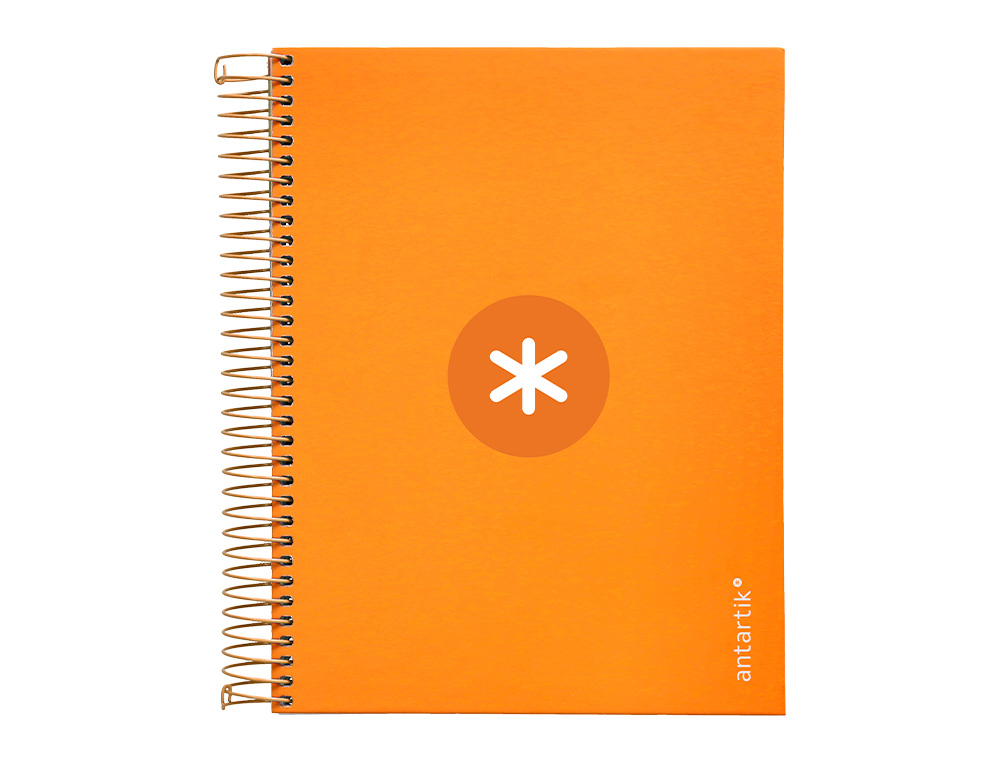 CAHIER SPIRALE ANTARTIK A5 14,8X21CM 240P 90G/M2 5X5MM 6 TROUS COIL-LOCK COLORIS JAUNE