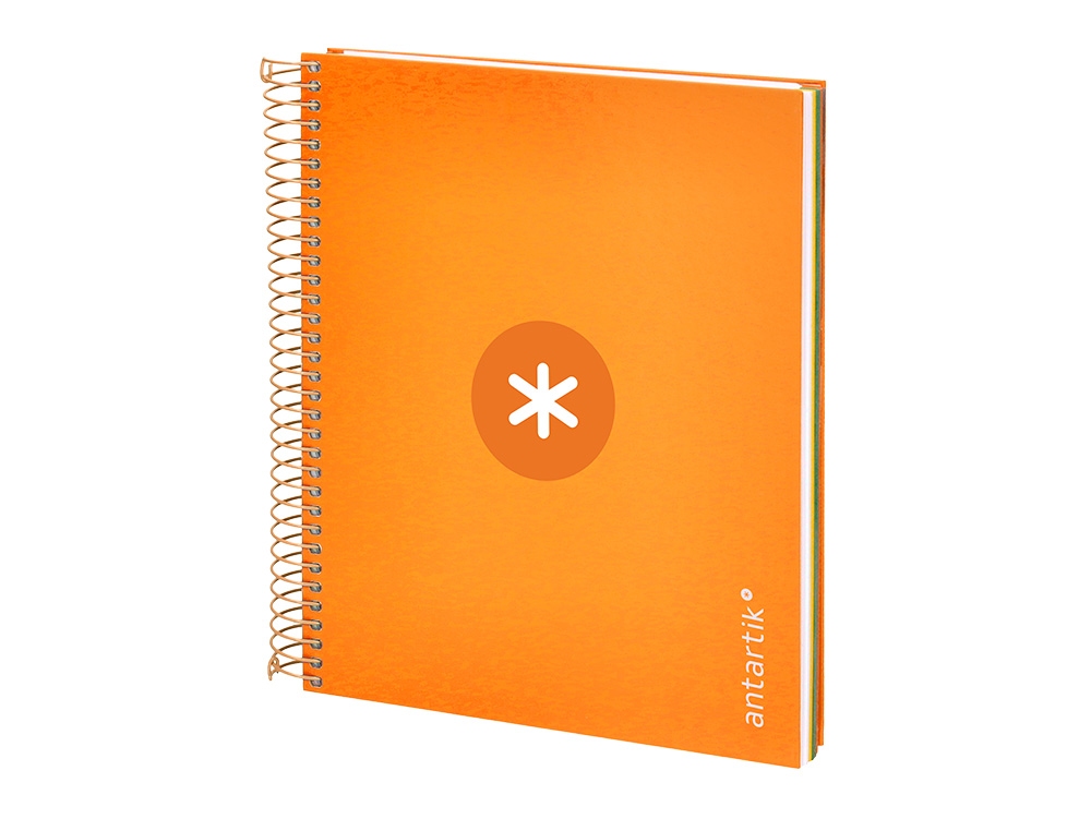 CAHIER SPIRALE ANTARTIK A5 14,8X21CM 240P 90G/M2 5X5MM 6 TROUS COIL-LOCK COLORIS JAUNE