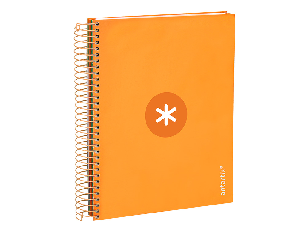CAHIER SPIRALE ANTARTIK A5 14,8X21CM 240P 90G/M2 5X5MM 6 TROUS COIL-LOCK COLORIS JAUNE