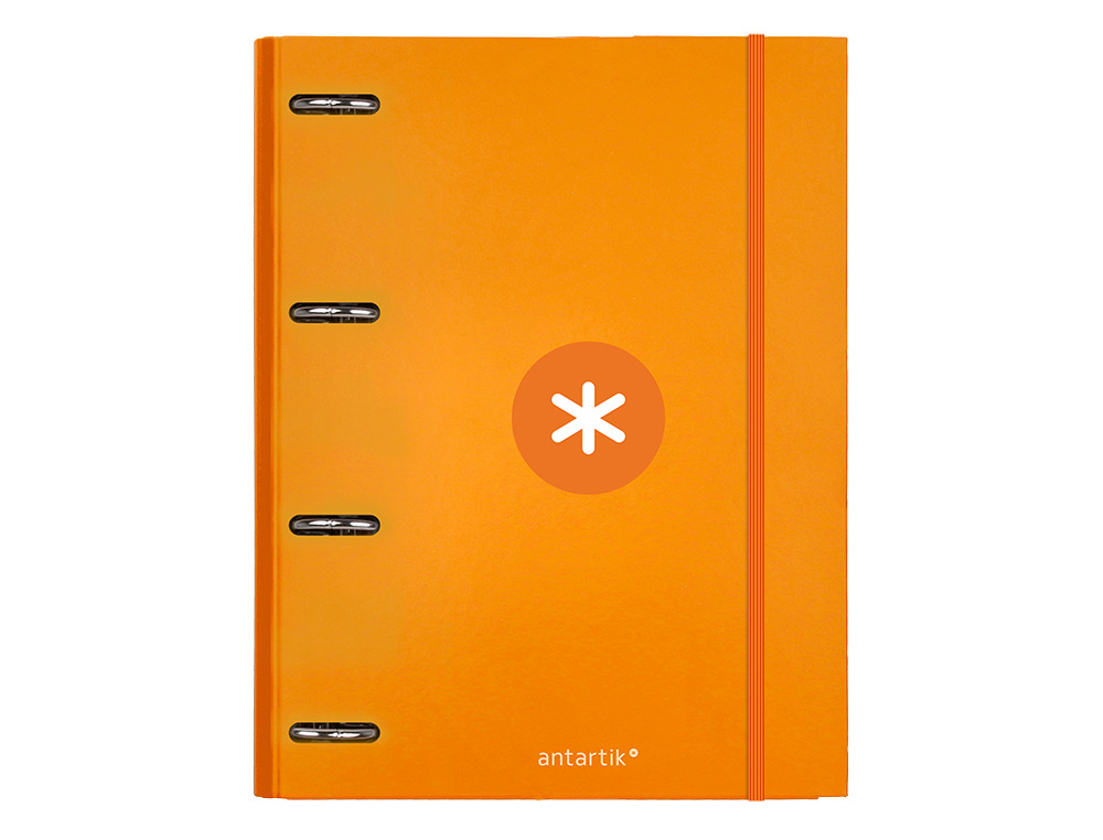 CLASSEUR ANTARTIK 4 ANNEAUX RONDS 25MM A4 CARTON REMBORDE FEUILLETS MOBILES 5X5 JAUNE   MOUTARDE