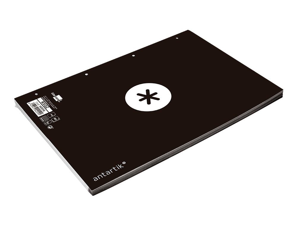 FEUILLET MOBILE ANTARTIK A4 80FEUILLES 90G QUADRILLAGE 5MM 4TROUS BORD COLORIS NOIR