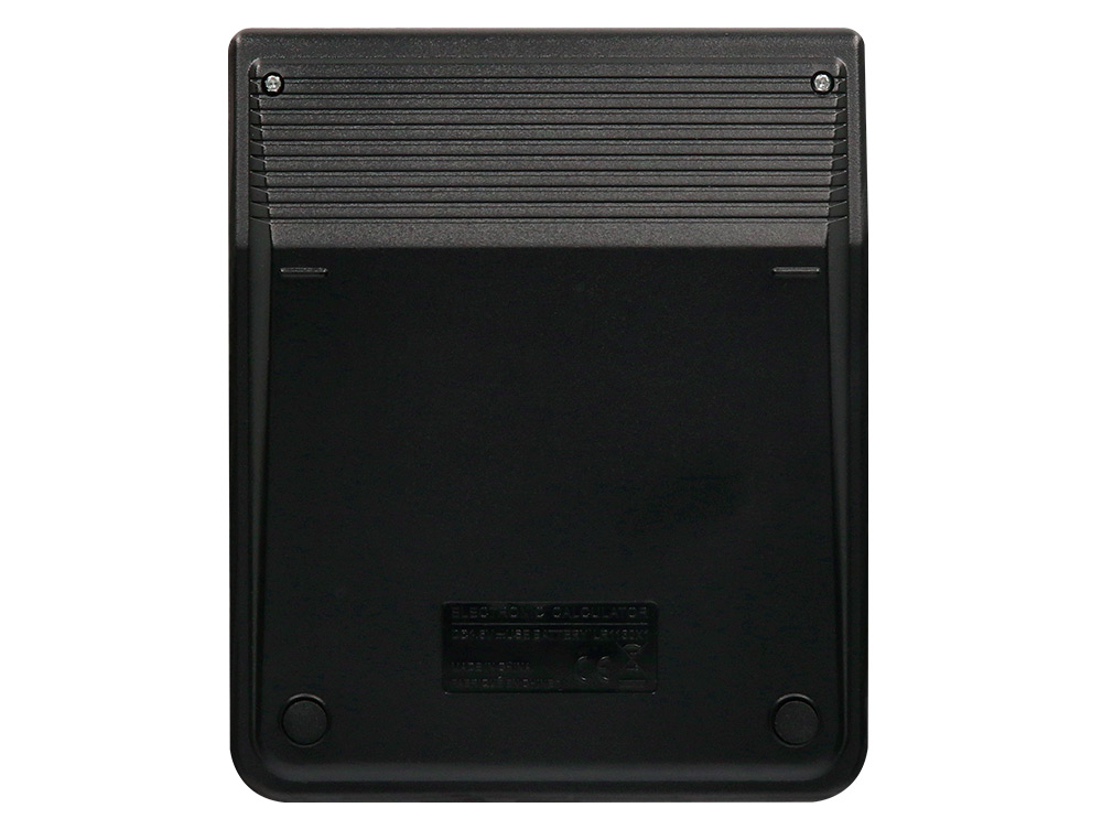 CALCULATRICE DE BUREAU LIDERPAPEL XF26 12 CHIFFRES   SOLAIRE ET PILES 127X105X24   MM COLORIS NOIR