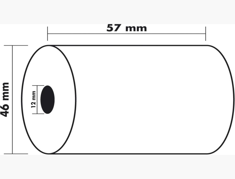 BOBINE 1 PLI THERMIQUE EXCOMPTA 55G  57X46MM-24M LOT DE 5