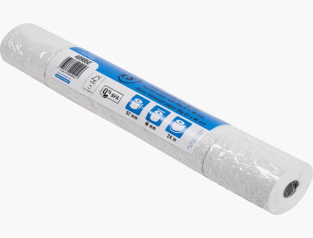 BOBINE 1 PLI THERMIQUE EXCOMPTA 55G  57X46MM-24M LOT DE 5