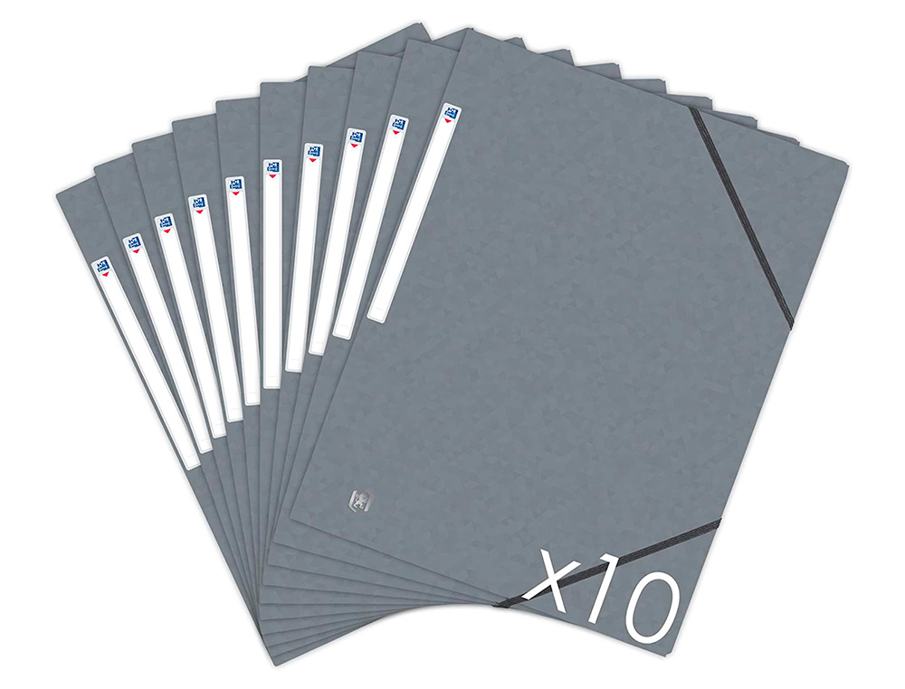 CHEMISE ELASTIQUE 3 RABATS OXFORD TOPFILE+ A4 GRIS