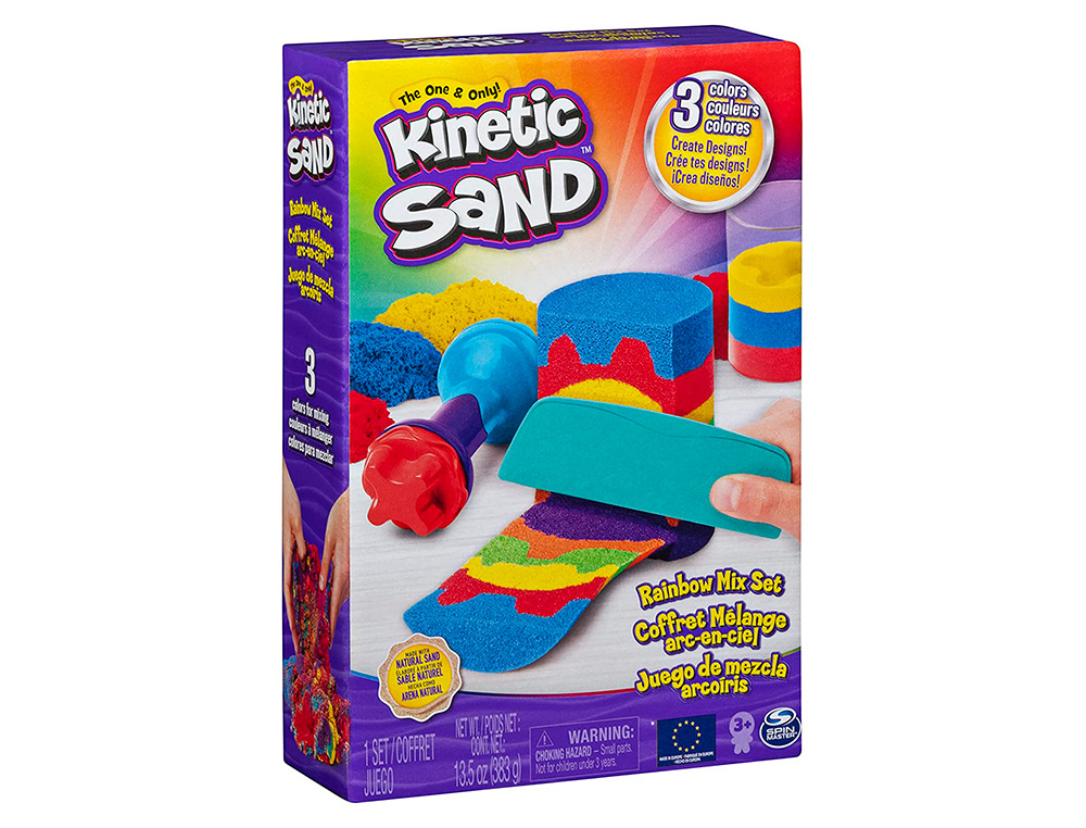 COFFRET KINETIC SAND SABLE MAGIQUE   MODELER TRICOULEUR  6 ACCESSOIRES