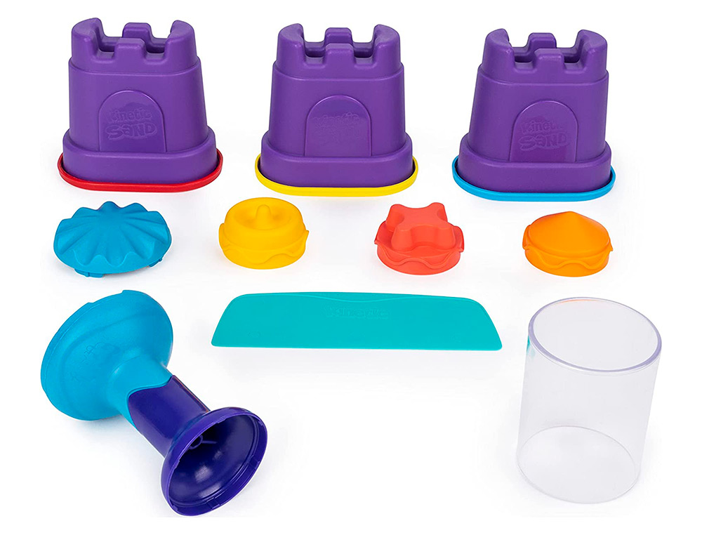 COFFRET KINETIC SAND SABLE MAGIQUE   MODELER TRICOULEUR  6 ACCESSOIRES