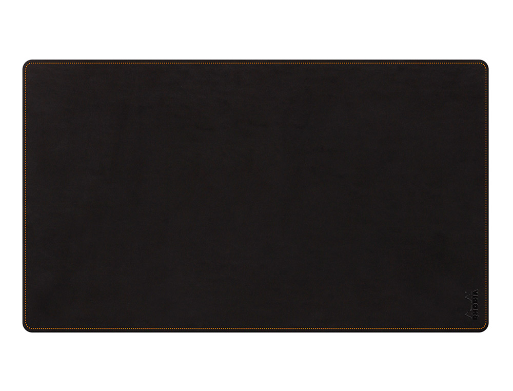 SOUS-MAIN RHODIARAMA SOUPLE SIMIL CUIR NOIR VELOUT  60X35 CM