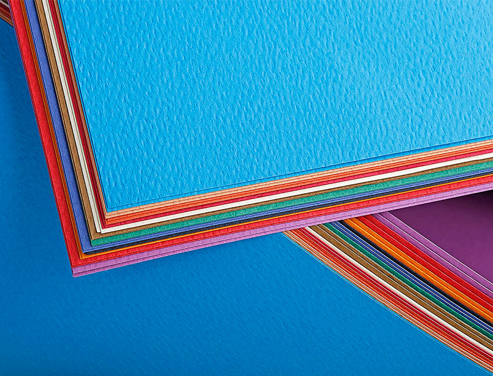 PAPIER ETIVAL ASSORTIMENT COLORIS VIF 50X65CM  160GR    PAQUET DE 24 UN