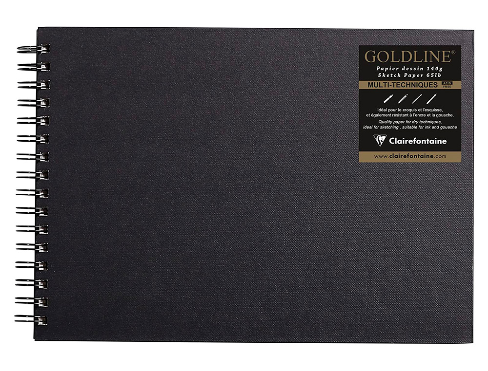 CARNET   SPIRALE PAYSAGE GOLDLINE A4 PAPIER BLANC      21X29,7CM140GR 64F