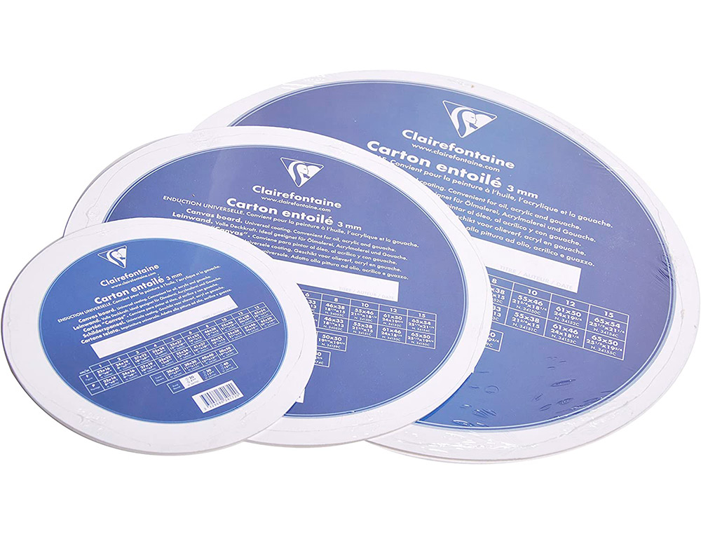 CARTON   PEINDRE ROND CLAIREFONTAINE COTON BLANC    30CM