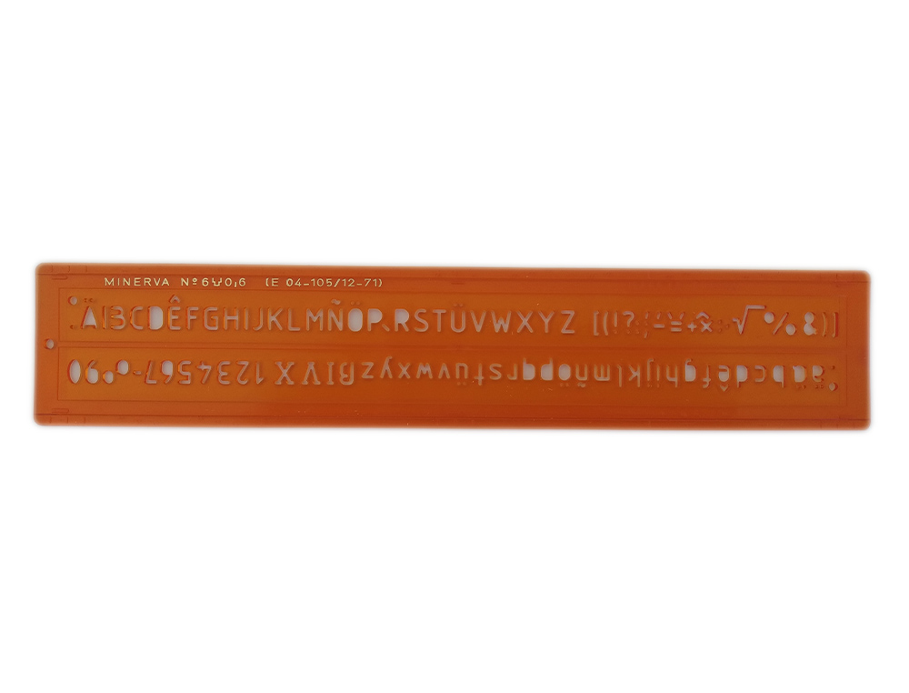 TRACE-LETTRES MINERVA TRACAGE TECHNIQUE 6MM ORANGE