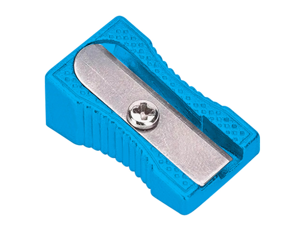 TAILLE-CRAYON LIDERPAPEL METALLIQUE 1 USAGE COLORIS BLEU
