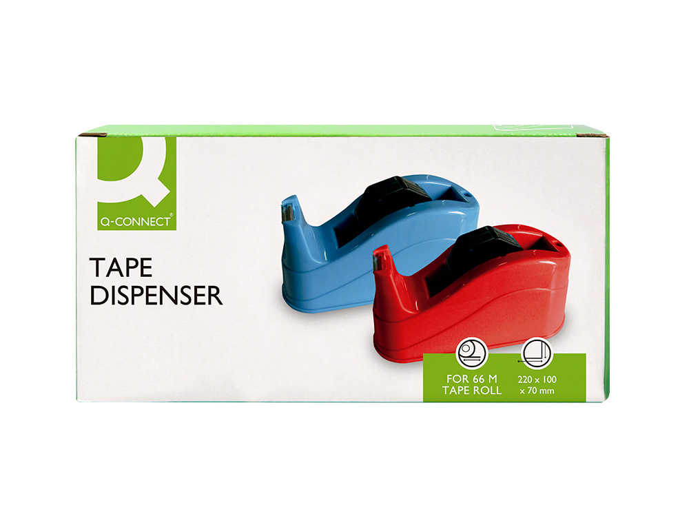 DEVIDOIR DE COMPTOIR DE RUBAN ADHESIF POUR ROULEAU DE 66M   220X100X70 MM COLORIS ROUGE