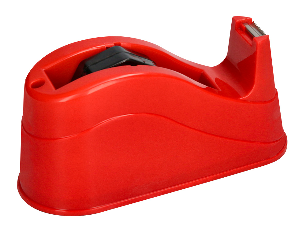 DEVIDOIR DE COMPTOIR DE RUBAN ADHESIF POUR ROULEAU DE 66M   220X100X70 MM COLORIS ROUGE