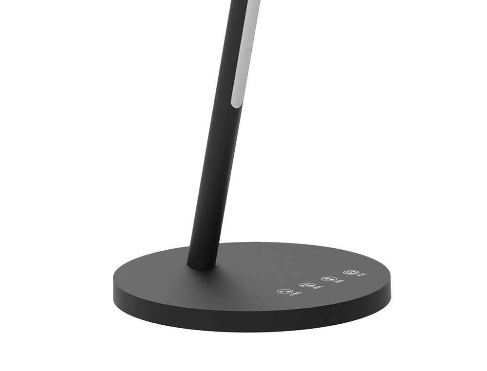 LAMPE DE BUREAU Q-CONNECT ABS TACTILE 6W 32 LED CCT         3000K-6300K 360LM E=1000LUX   COLORIS NOIR