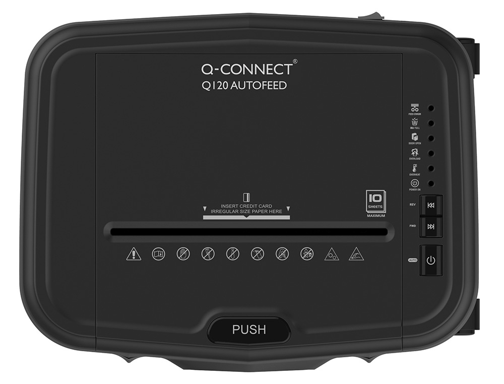 DESTRUCTEUR Q-CONNECT Q120 OCCASIONNEL VITESSE 3.5MIN A4 COUPE CROISEE 4X12 MM A4 19L 366X287X500MM 11KG