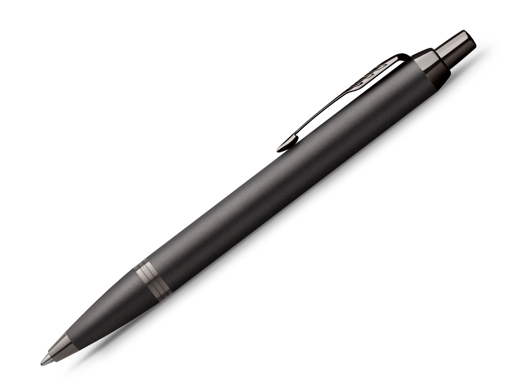 STYLO-BILLE PARKER IM MONOCHROME NOIR POINTE MOYENNE ENCRE BLEU ETUI CADEAU