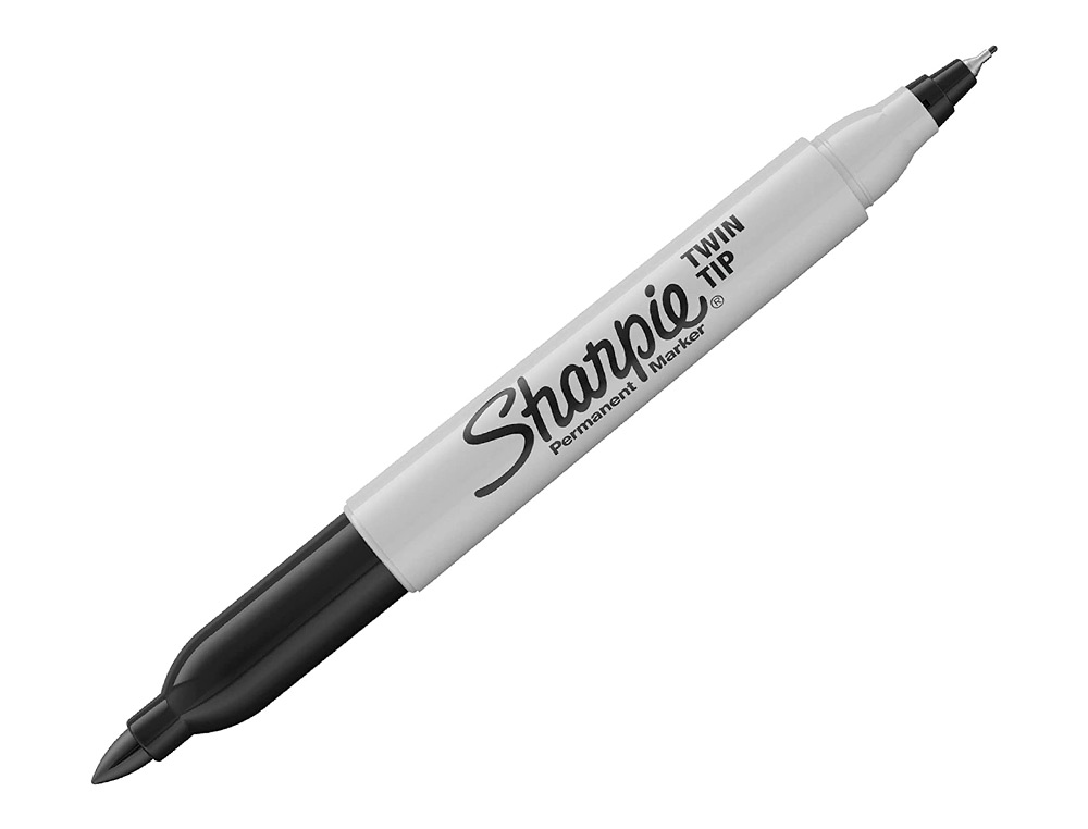 MARQUEUR PERMANENTS SHARPIE DOUBLE POINTE NOIR