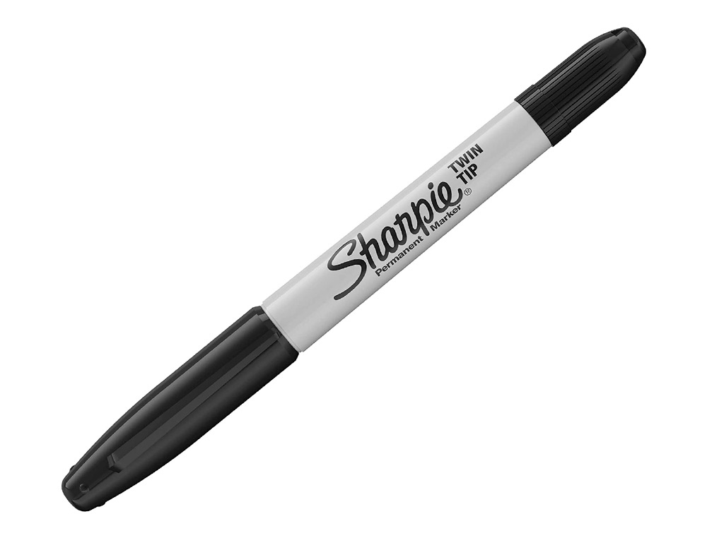 MARQUEUR PERMANENTS SHARPIE DOUBLE POINTE NOIR