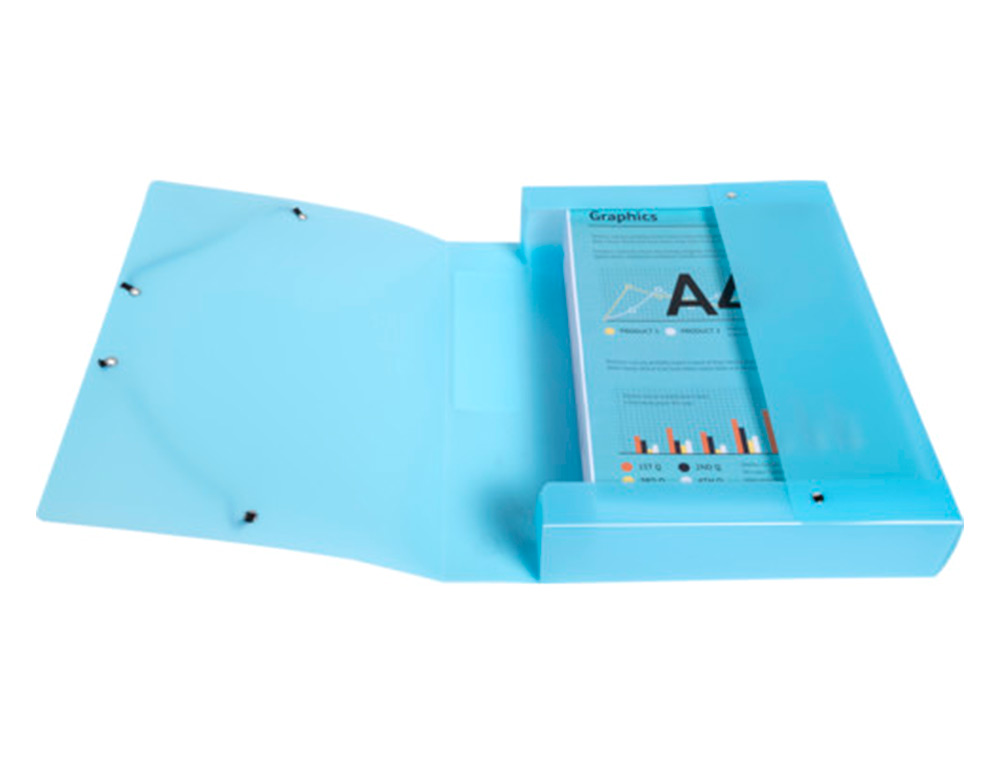 BOITE DE CLASSEMENT EXACOMPTA GAMME CHROMALINE PASTEL       POLYPROPYLENE A4 240X320MM    DOS 60MM.