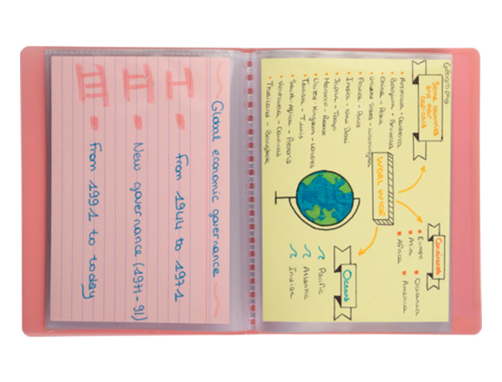 PORTE-DOCUMENTS EXACOMPTA KREACOVER  POLYPROPYLENE      110X150MM 40VUES ASSORTIMENT  PASTEL