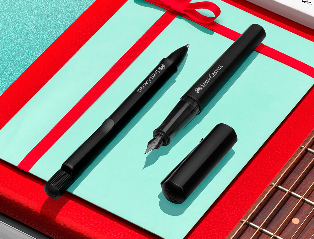 ROLLER FABER CASTELL HEXO POINTE CERAMIQUE ALUMINIUM    NOIR MAT
