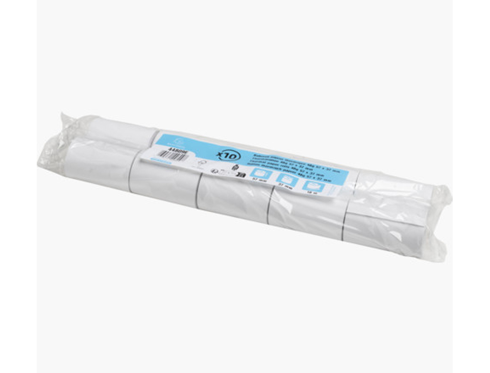 BOBINE THERMIQUE EXACOMPTA TICKETS CARTE BANCAIRE 1 PLI  57X37MM 18M 48GR MANDRIN 12MM COLORIS BLANC