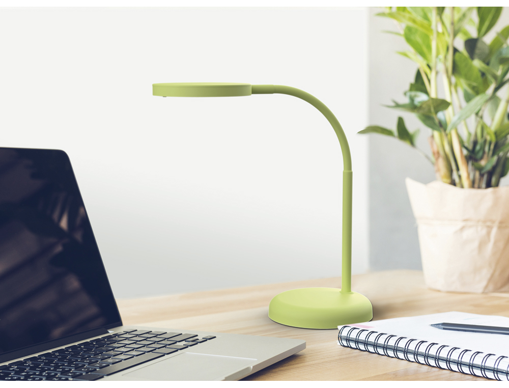 LUMINAIRE BUREAU LED MAULJOY HAUTEUR 33,5CM BRAS 35,8CM    TETE DIAMETRE 11,8CM COLORIS  VERT