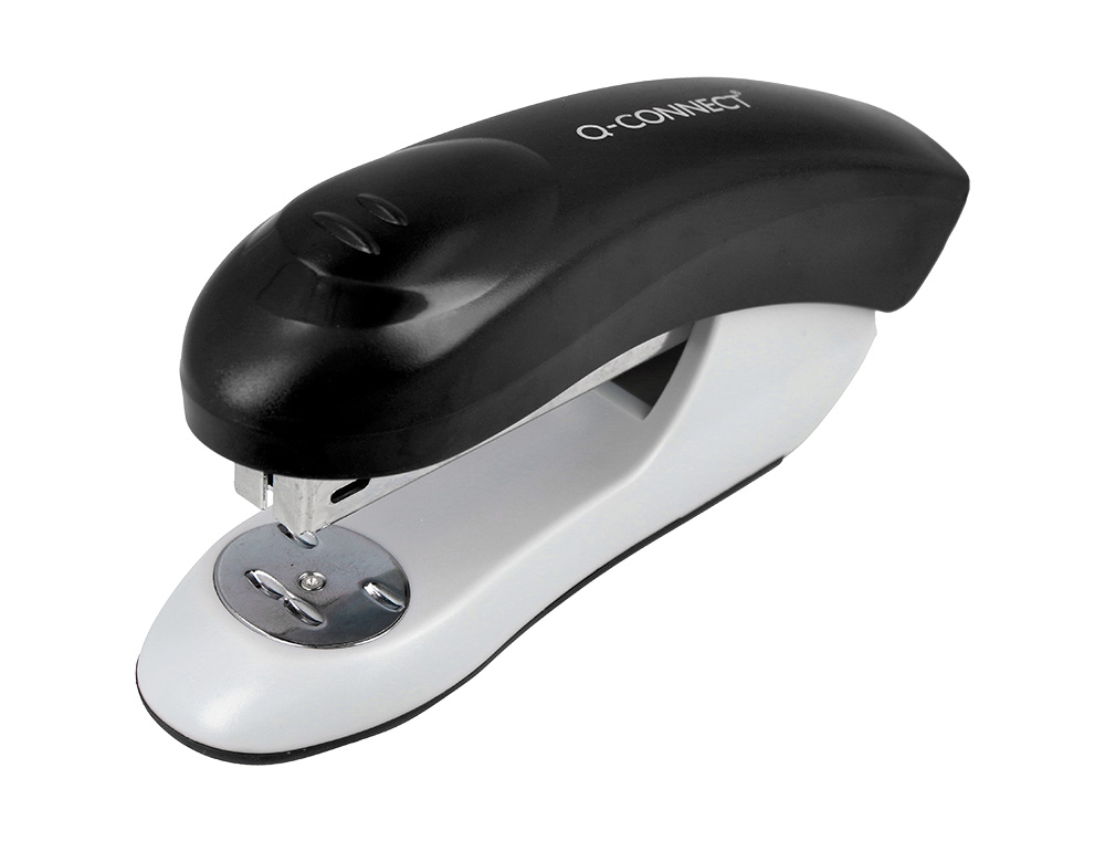 AGRAFEUSE BUREAU Q-CONNECT KF14204 PLASTIQUE ABS CAPACITE 20 FEUILLES COLORIS NOIR
