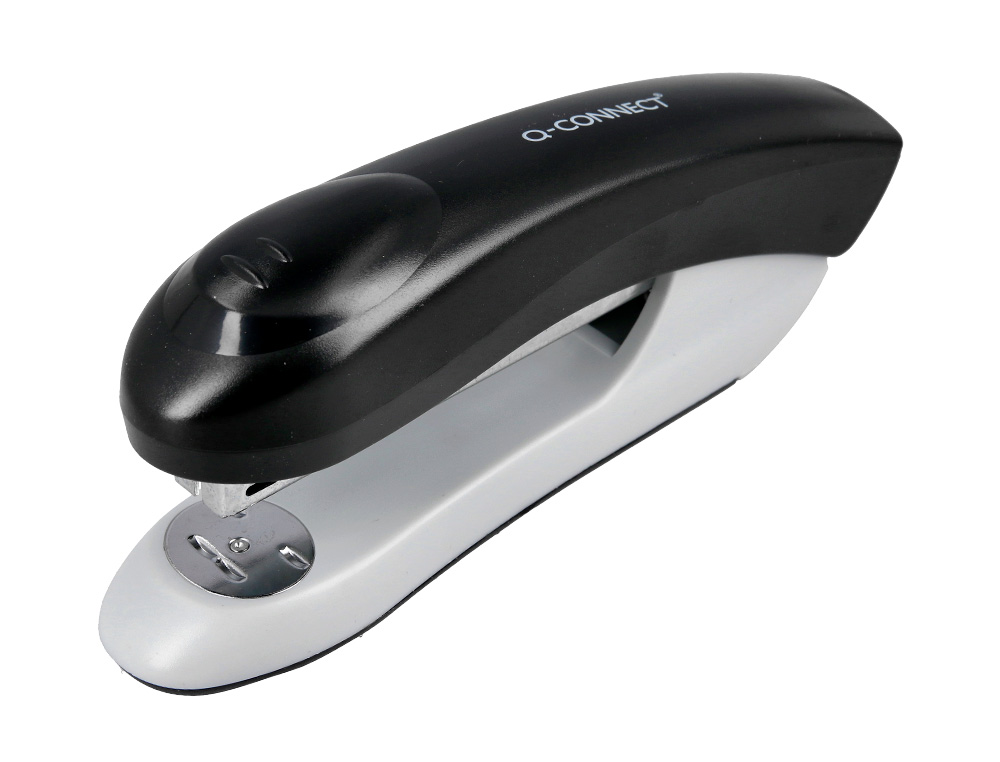 AGRAFEUSE BUREAU Q-CONNECT KF14207 PLASTIQUE ABS CAPACITE 20 FEUILLES COLORIS NOIR