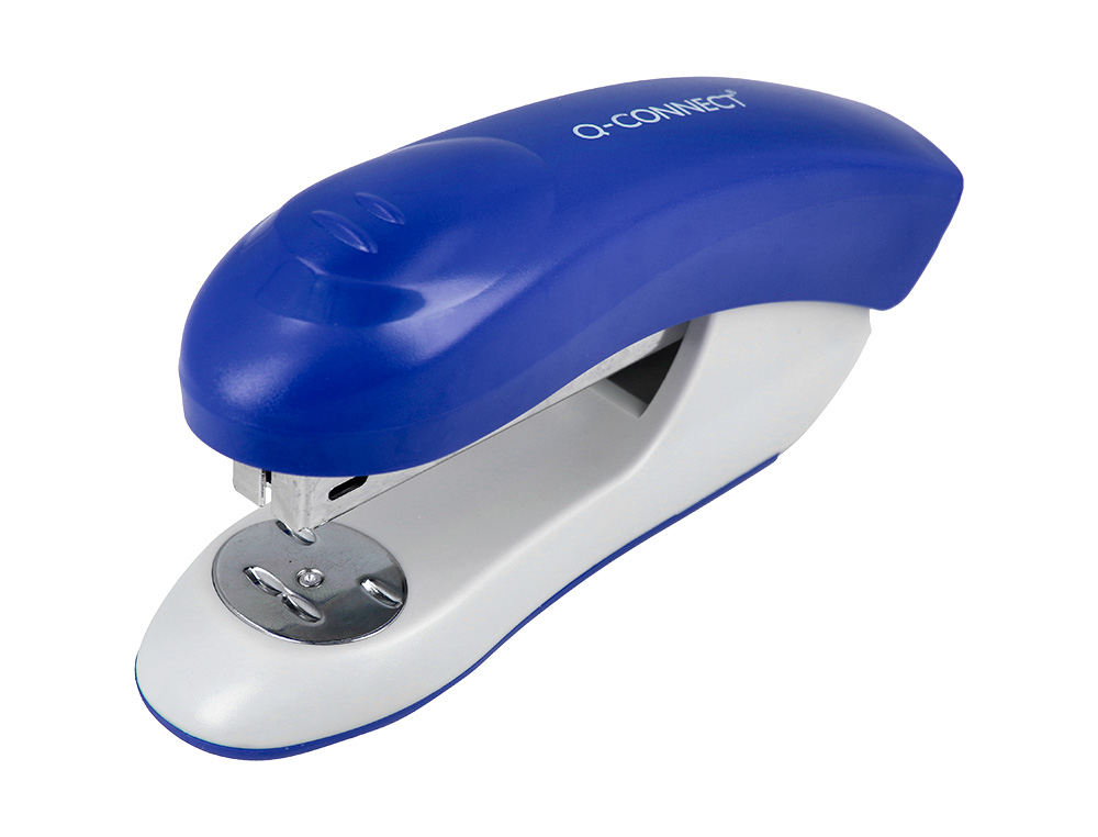 AGRAFEUSE BUREAU Q-CONNECT KF14205 PLASTIQUE ABS CAPACITE 20 FEUILLES COLORIS BLEU