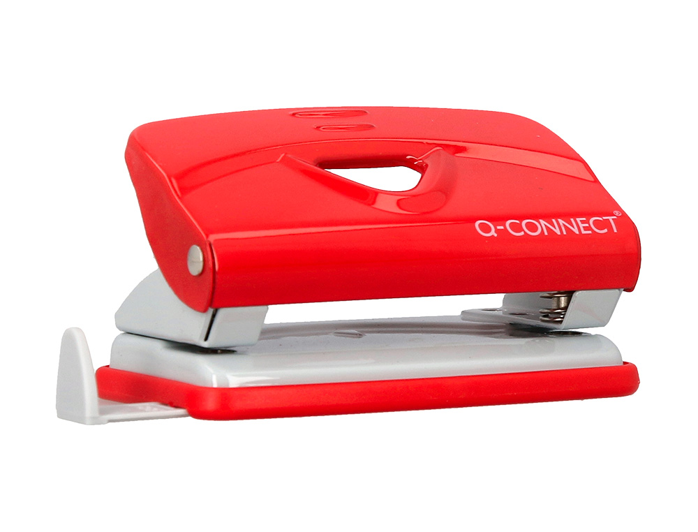 PERFORATEUR Q-CONNECT KF14216 2 TROUS OUVERTURE 1MM         CAPACITE 10 FEUILLES COLORIS  ROUGE
