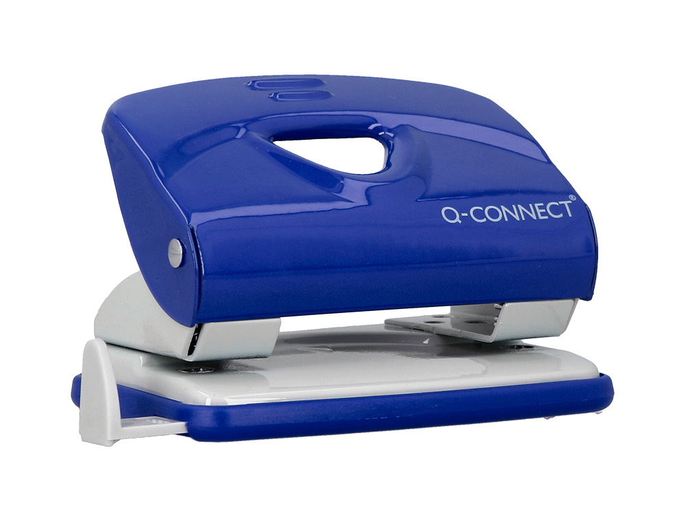 PERFORATEUR Q-CONNECT KF14218 2 TROUS OUVERTURE 2MM         CAPACITE 20 FEUILLES COLORIS  BLEU