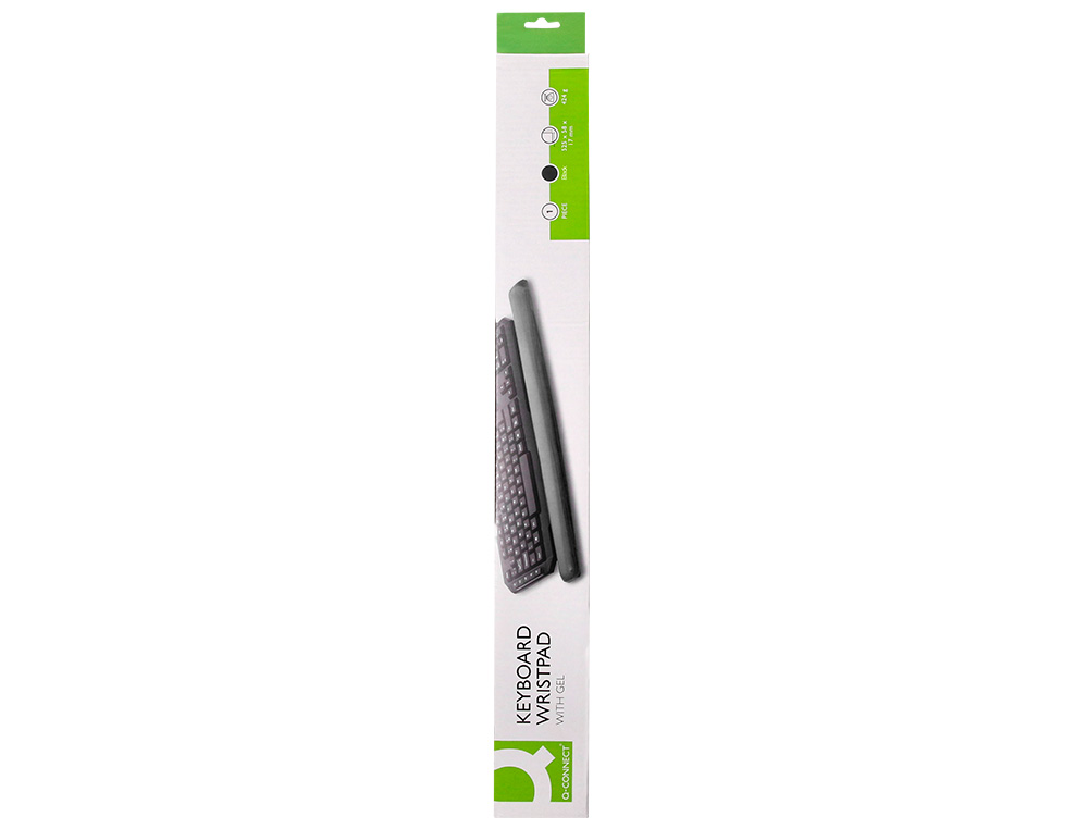 REPOSE-POIGNETS Q-CONNECT GEL POUR CLAVIER 525X58X17MM COLORIS NOIR