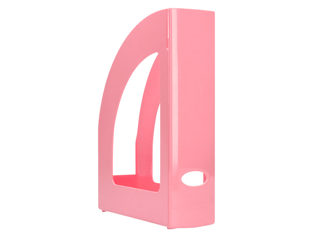 PORTE-REVUES Q-CONNECT PLASTIQUE 320X250X80MM        COLORIS ROSE PASTEL