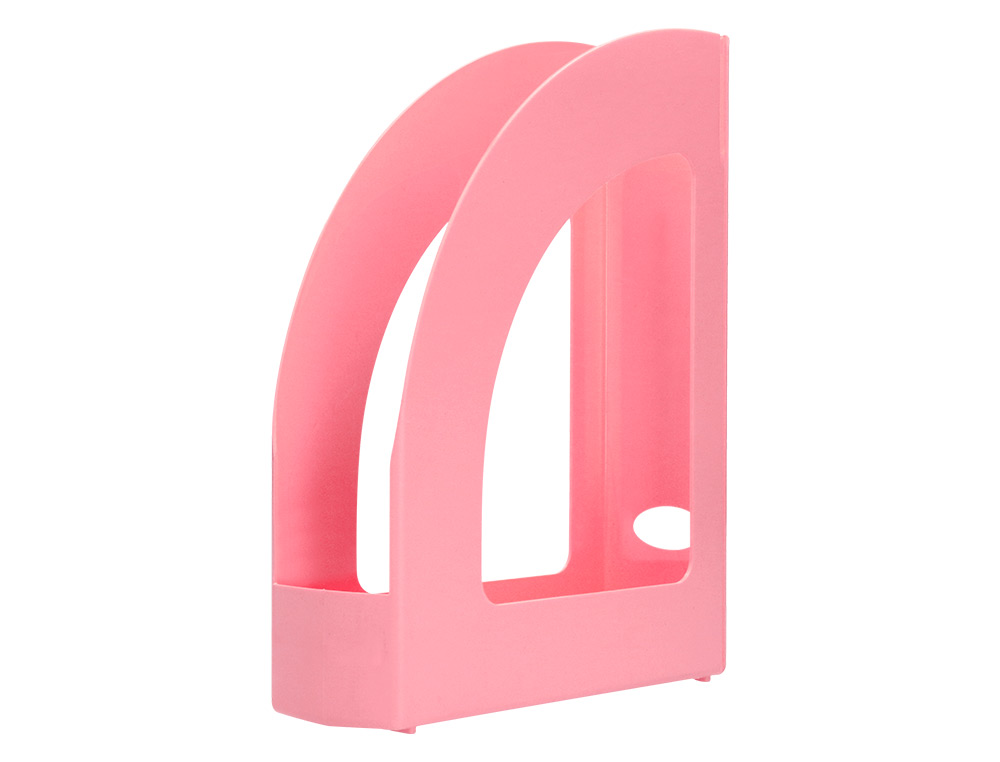 PORTE-REVUES Q-CONNECT PLASTIQUE 320X250X80MM        COLORIS ROSE PASTEL