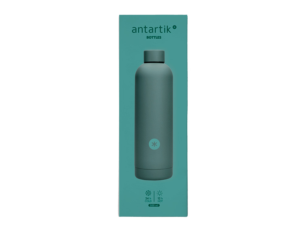 BOUTEILLE ISOTHERME ANTARTIK ACIER INOXYDABLE SANS BPA 500ML COLORIS TURQUOISE