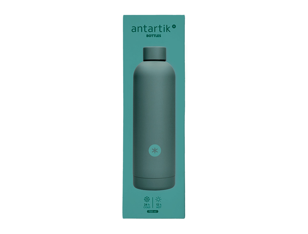 BOUTEILLE ISOTHERME ANTARTIK ACIER INOXYDABLE SANS BPA     750ML COLORIS TURQUOISE