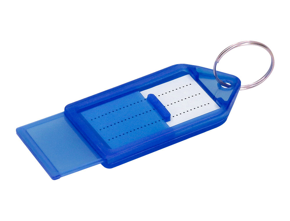 PORTE-CLES Q-CONNECT PORTE-ETIQUETTE PREMIUM COLORIS BLEU BOITE 40 UNITES