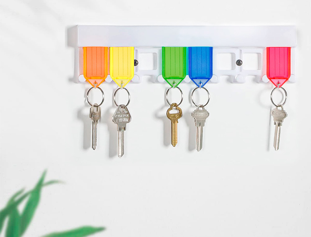 PORTE-CLES Q-CONNECT PORTE-ETIQUETTE PREMIUM COLORIS BLEU BOITE 40 UNITES