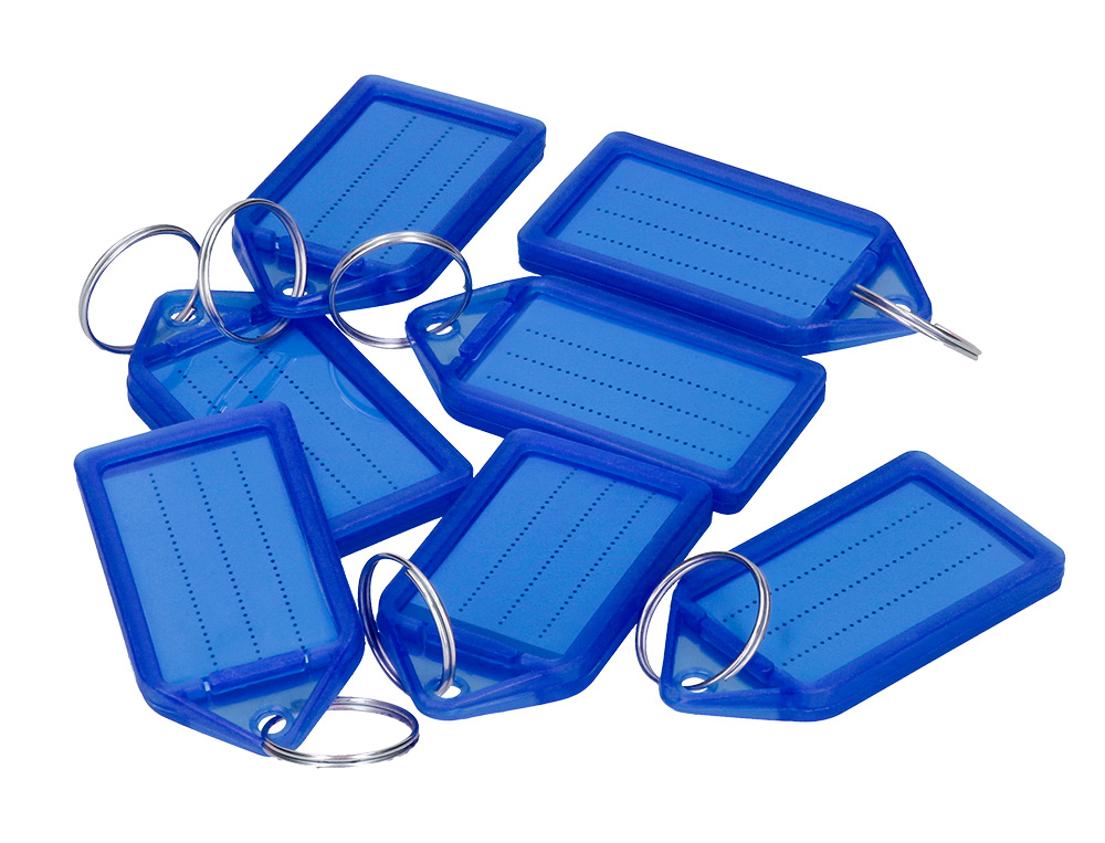 PORTE-CLES Q-CONNECT PORTE-ETIQUETTE PREMIUM COLORIS BLEU BOITE 40 UNITES