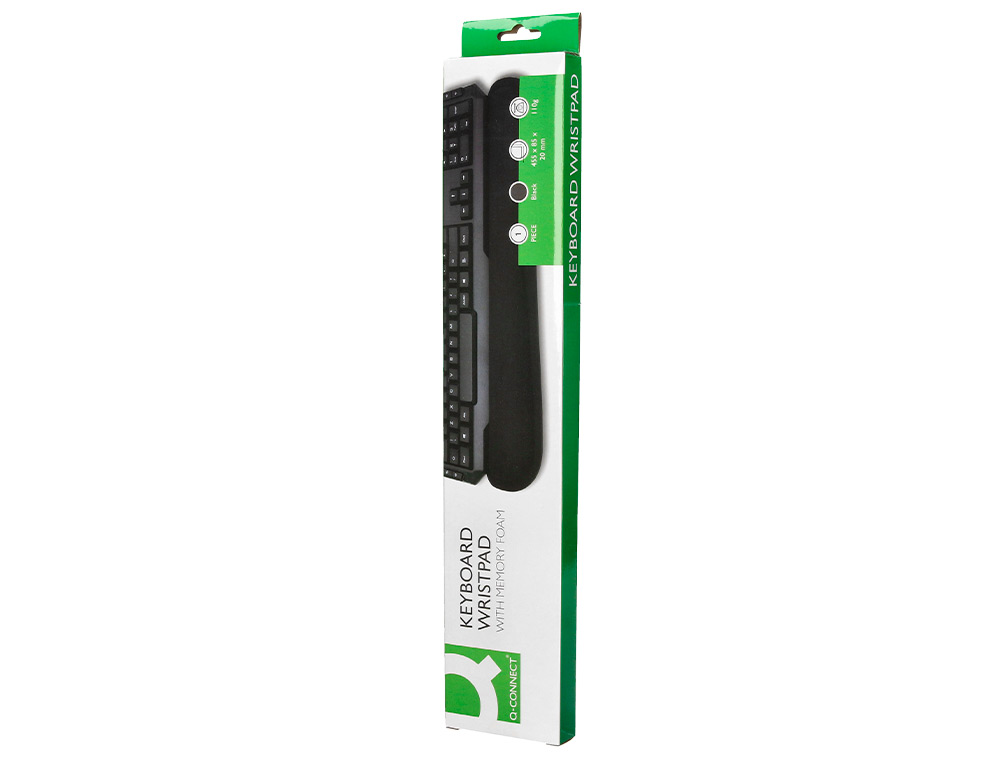 REPOSE-POIGNETS Q-CONNECT MEMORY FOAM CLAVIER 460X85X25MM COLORIS NOIR