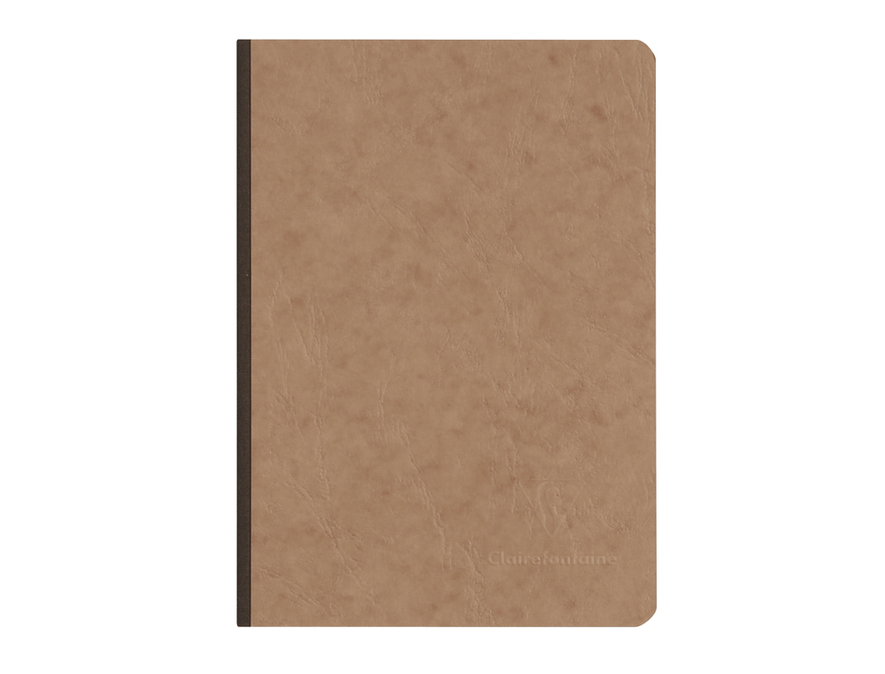 CARNET BROCHURE CLAIREFONTAINENOMADDICT 148X210MM 192 PAGES REGLURE LIGNEE COLORIS TABAC