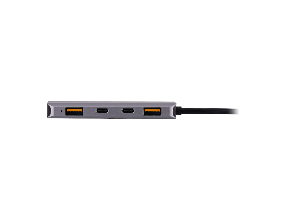 HUB T'NB ICLICK 5 EN 1 2 USB-C 2 USB-A 1 USB-C POWER DELIVERY 100W COLORIS ALUMINIUM